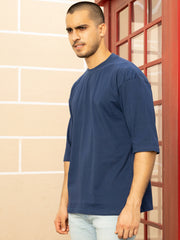 One Man Punch Dark Blue Oversize T-shirt