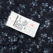 Black Floral Slim Fit Full-Sleeve Shirt (GP096)