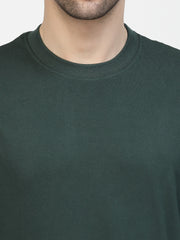 Bottle Green Oversized Drop Shoulder Unisex Tshirt By Gavin Paris