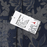 Navy Blue Floral Print Slim Fit Full Sleeve Shirt (GP145)