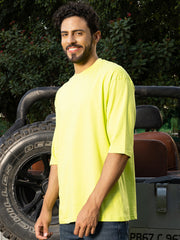 London Neon Green Oversized Drop shoulder Tee by Gavin Paris