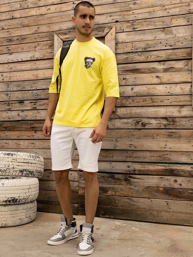 Bear Lemon Yellow Oversized T-shirt