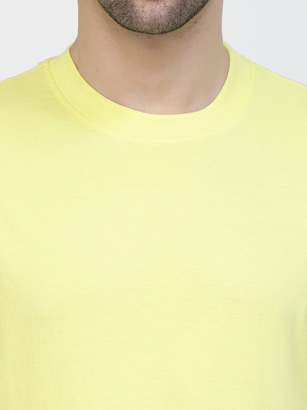 Lemon Yellow Plain Oversized Drop Shoulder Unisex Tshirt By Gavin Paris
