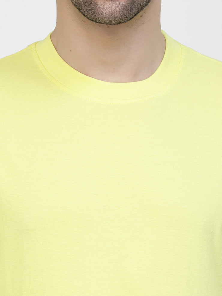 Lemon Yellow Plain Oversized Drop Shoulder Unisex Tshirt By Gavin Paris