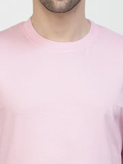 Pink Plain Oversized Drop Shoulder Unisex Tshirt By Gavin Paris