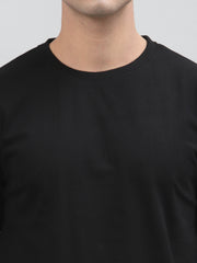 Black Plain Regular Unisex Tee