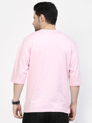 Pink Plain Oversized Drop Shoulder Unisex Tshirt By Gavin Paris