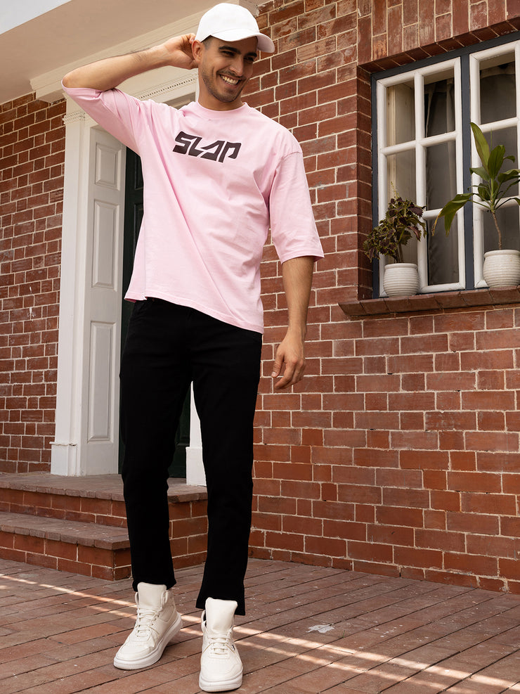 SLAP Pink Oversize Drop shoulder Tee by Gavin Paris