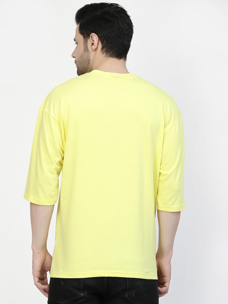 Lemon Yellow Plain Oversized Drop Shoulder Unisex Tshirt By Gavin Paris