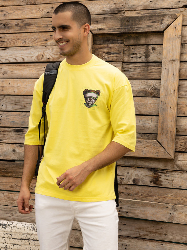 Bear Lemon Yellow Oversized T-shirt