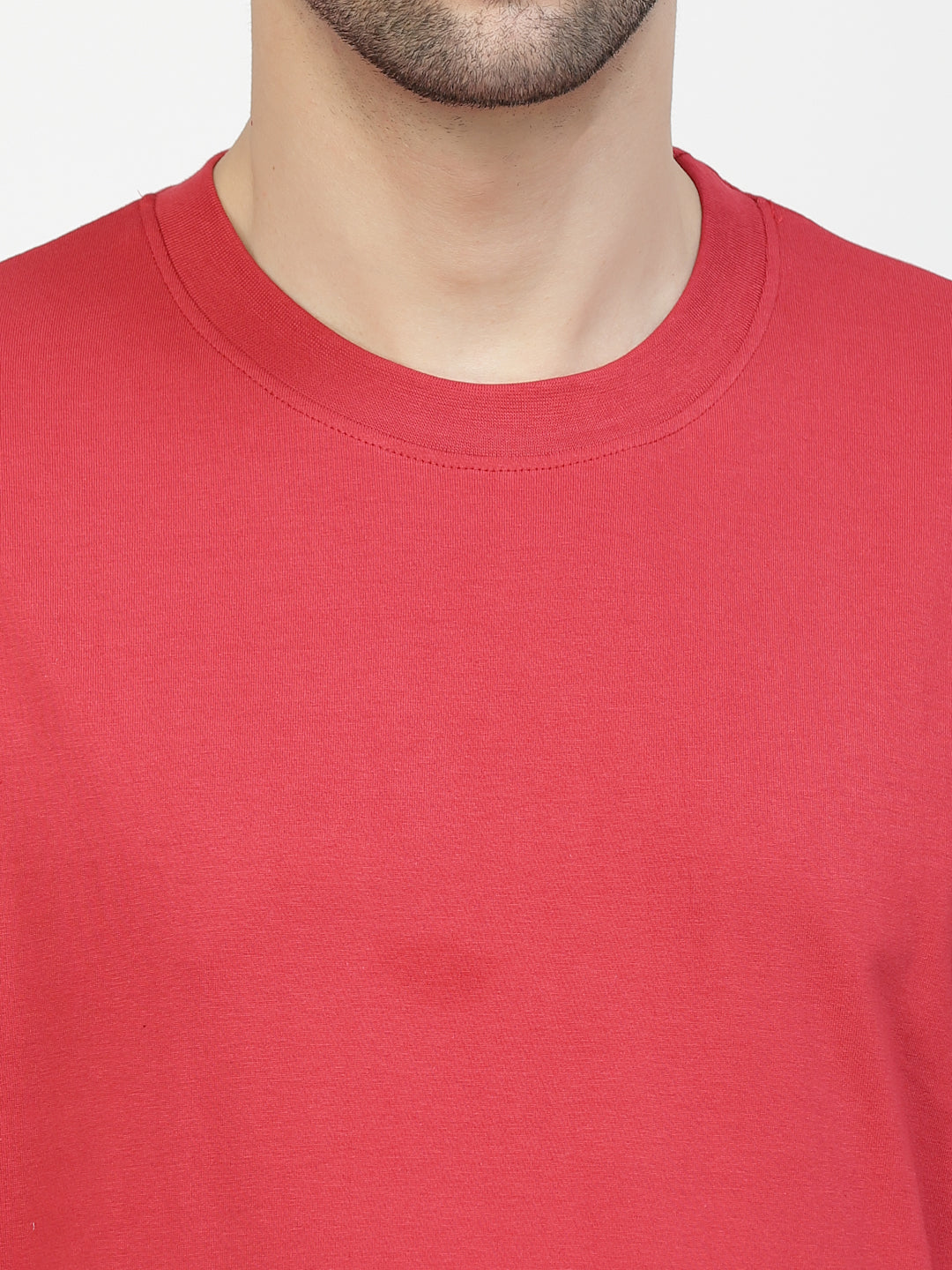 Red Plain Oversized Drop Shoulder Unisex Tshirt By Gavin Paris