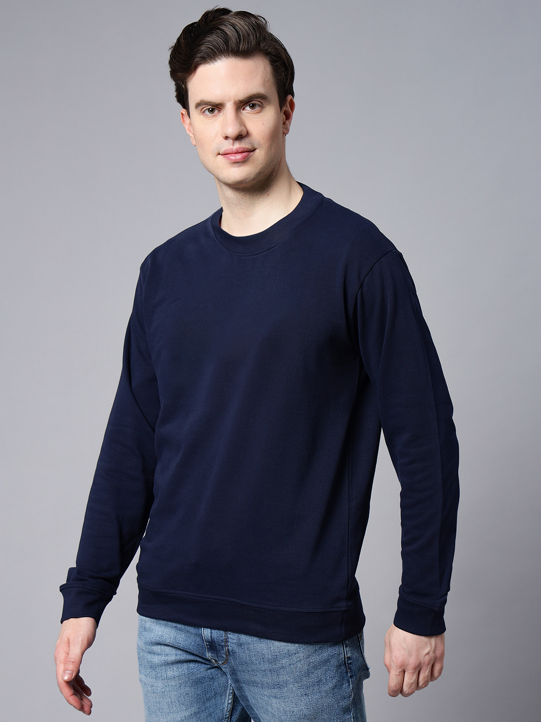 Dark Blue Basic Sweatshirt