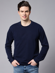 Dark Blue Basic Sweatshirt