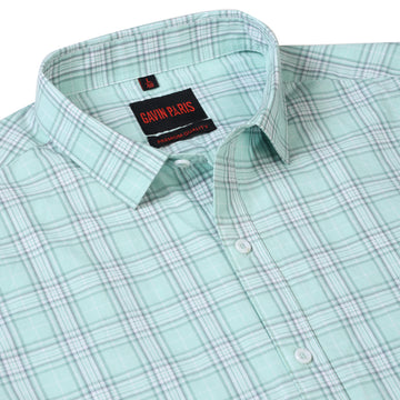 slim fit dress slacks Men's Titchwell Tailored Shirt Mint Green