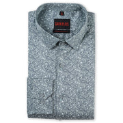 Green Paisley Print Slim Fit Cotton Men's Full Sleeve Shirt With Pocket (GP378)