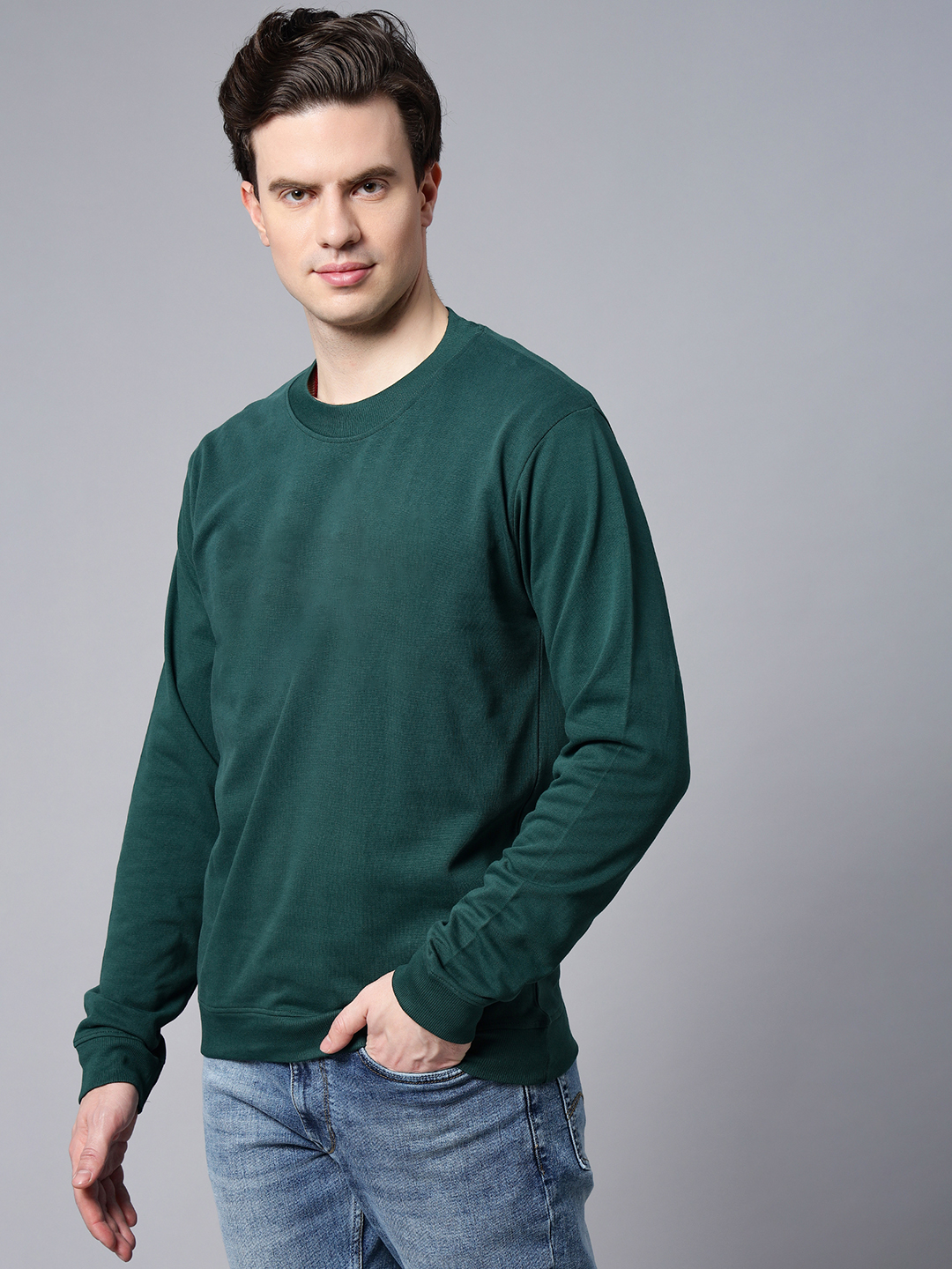 Green Basic Sweatshirt