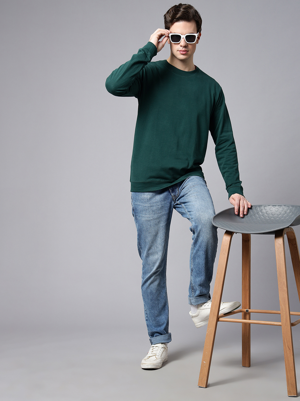 Green Basic Sweatshirt