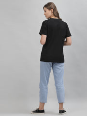 Black Plain Regular Unisex T-shirt