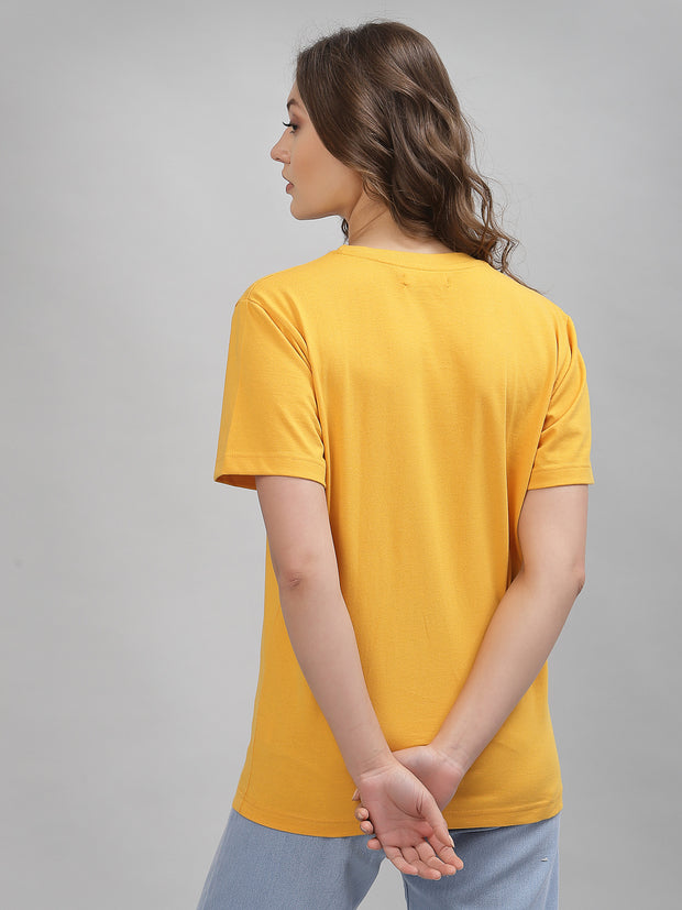 Mustard Cotton Regular Unisex Tee