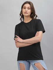 Black Plain Regular Unisex T-shirt