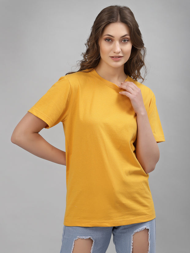 Mustard Cotton Regular Unisex Tee