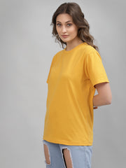 Mustard Cotton Regular Unisex Tee