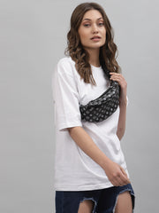 River City Tiger White Oversized Tee for Women