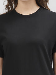 Black Plain Regular Unisex T-shirt