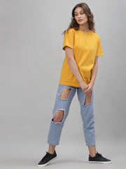 Mustard Cotton Regular Unisex Tee