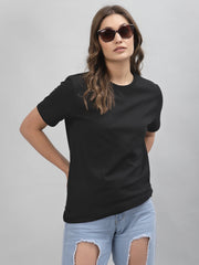 Black Plain Regular Unisex T-shirt