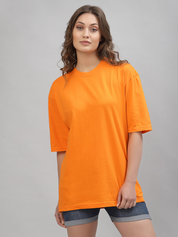 Collusion Neon Orange Oversized Unisex T-shirt