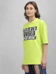 Parent Advise Neon Green Oversized Unisex Tee