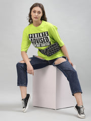 Parent Advise Neon Green Oversized Unisex Tee