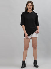 Black Plain Oversized Unisex T-shirt