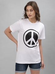 Peace White Regular Unisex Unisex Tee