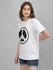 Peace White Regular Unisex Unisex Tee