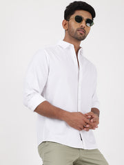 White Solid Full-Sleeve Shirt (GP071)