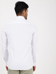 Oxford White Solid Full-Sleeve Shirt (GP058)