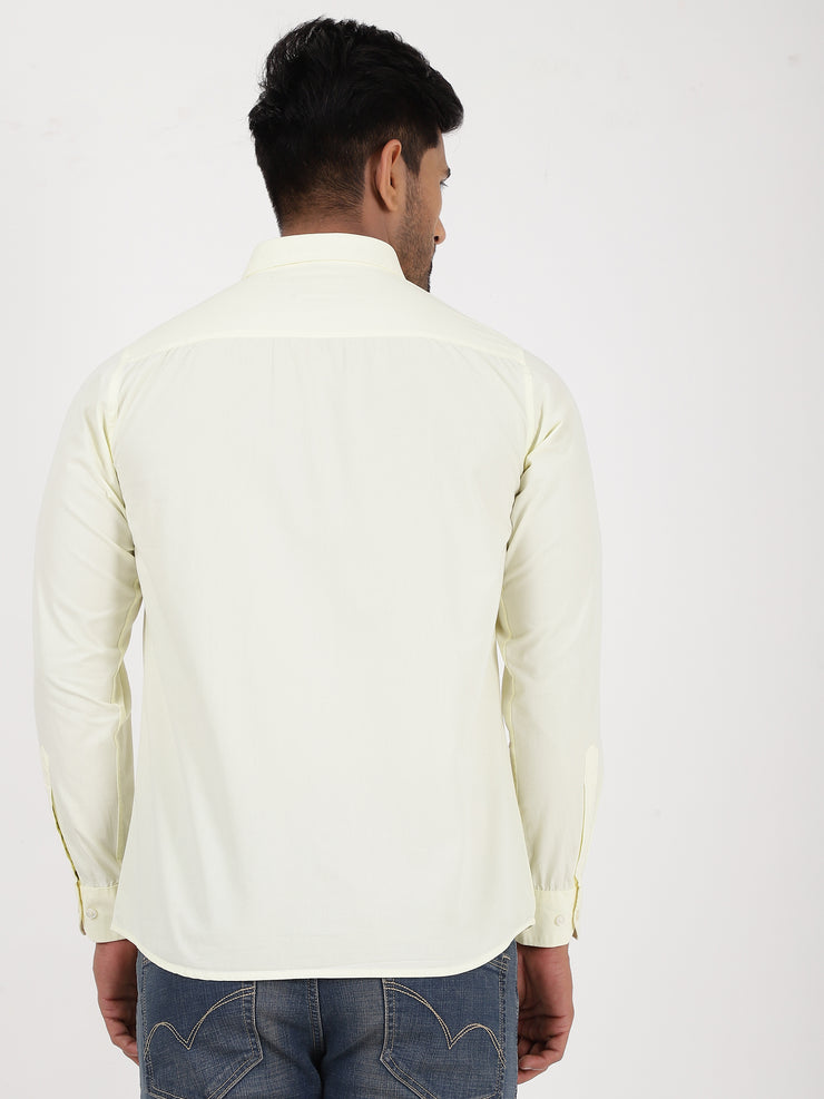 Yellow Full-Sleeve Slim Fit Shirt (GP057)