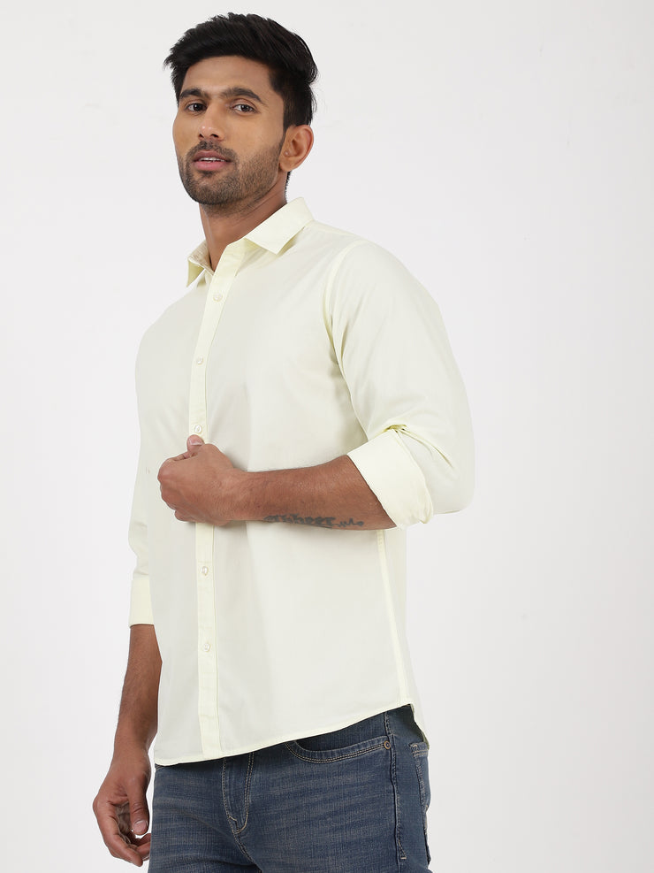Yellow Full-Sleeve Slim Fit Shirt (GP057)