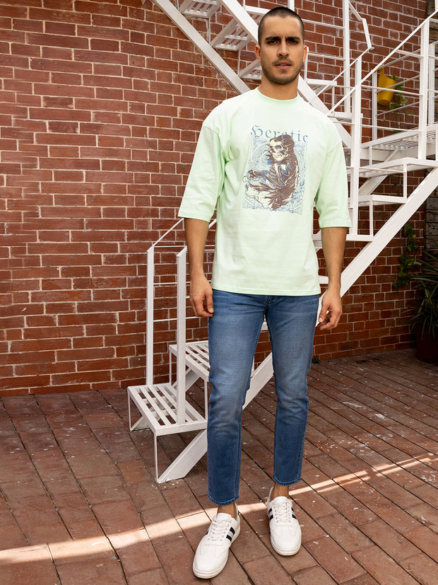 Seretic Sea Green Oversized Tee by Gavin Paris