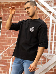 Sorry Black Oversized Drop shoulder Tee by Gavin Paris