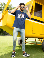 Awesome Dark Blue Oversized Drop shoulder Tee by Gavin Paris
