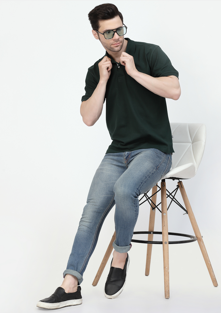 Bottle Green Premium Polo Tshirt by Gavin Paris