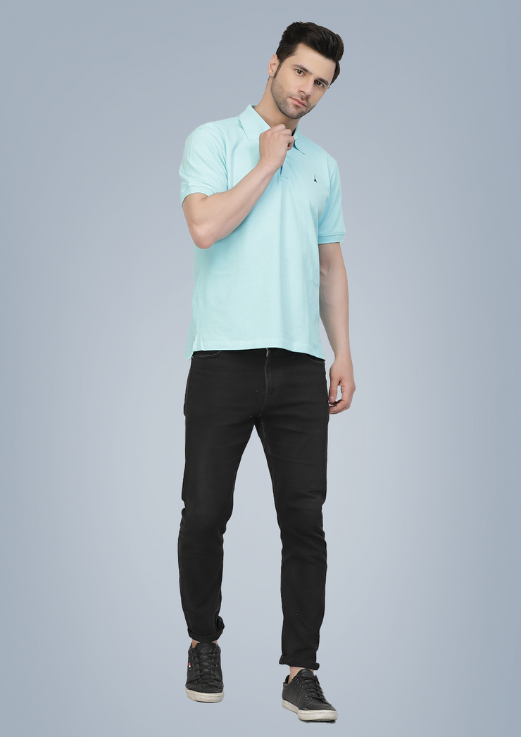 Sky Blue Premium Polo Tshirt by Gavin Paris