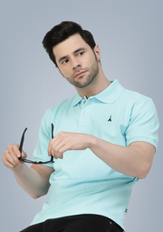 Sky Blue Premium Polo Tshirt by Gavin Paris