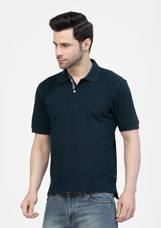 Peacock Blue Premium Polo T-shirt by Gavin Paris