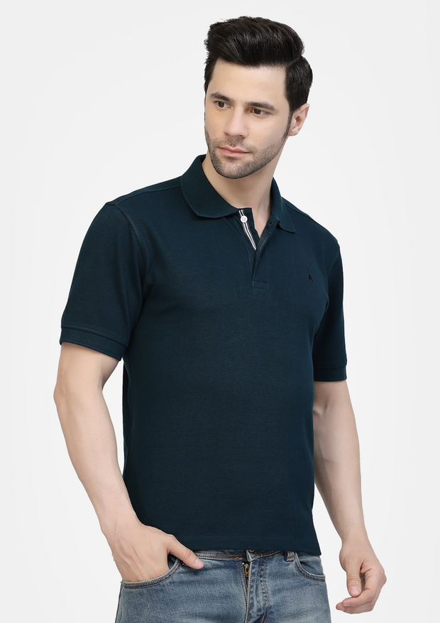 Peacock Blue Premium Polo T-shirt by Gavin Paris