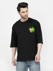 Ronalda Black Oversized T-shirt