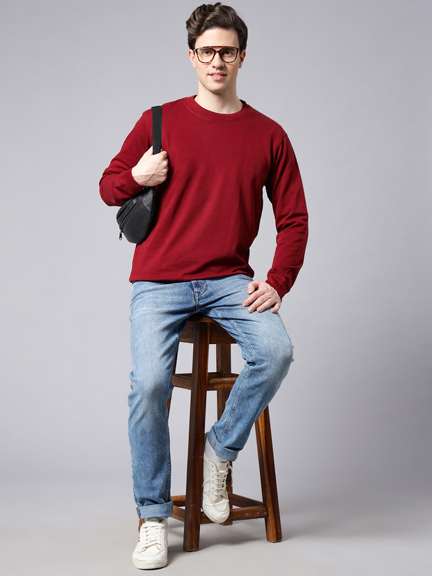 Maroon Basic Sweatshirt